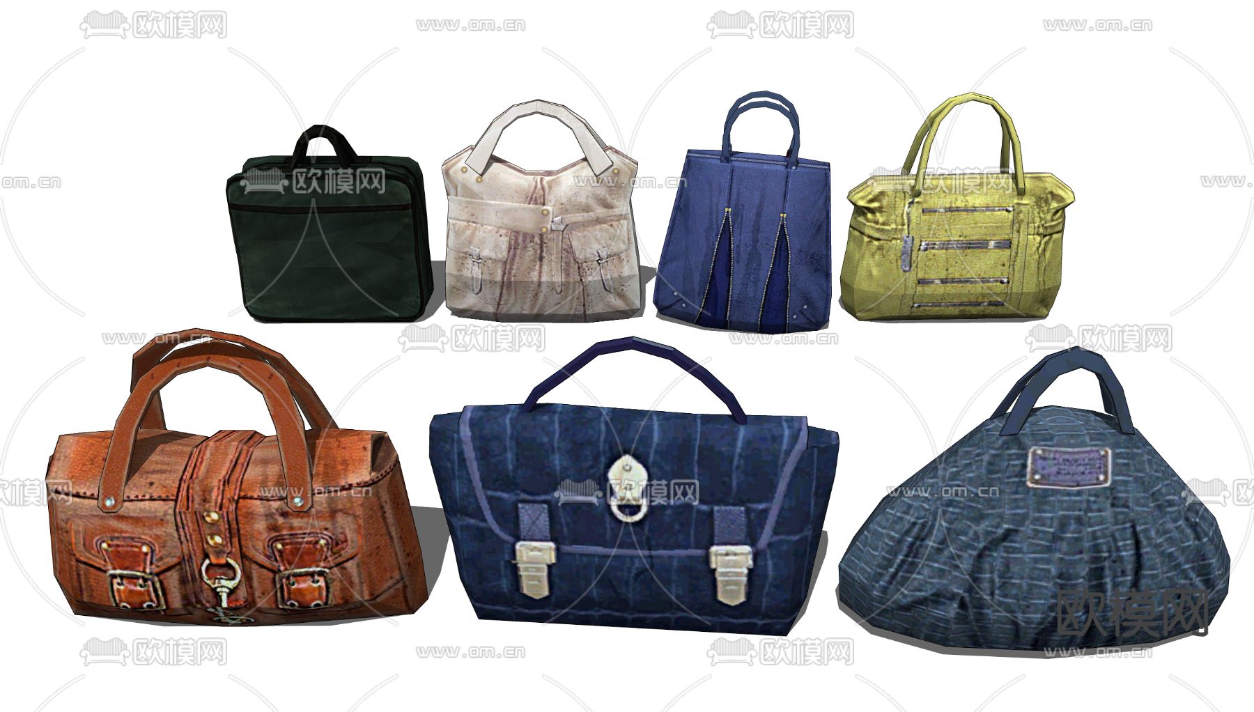 女士手提包su模型下载（渲染图1）