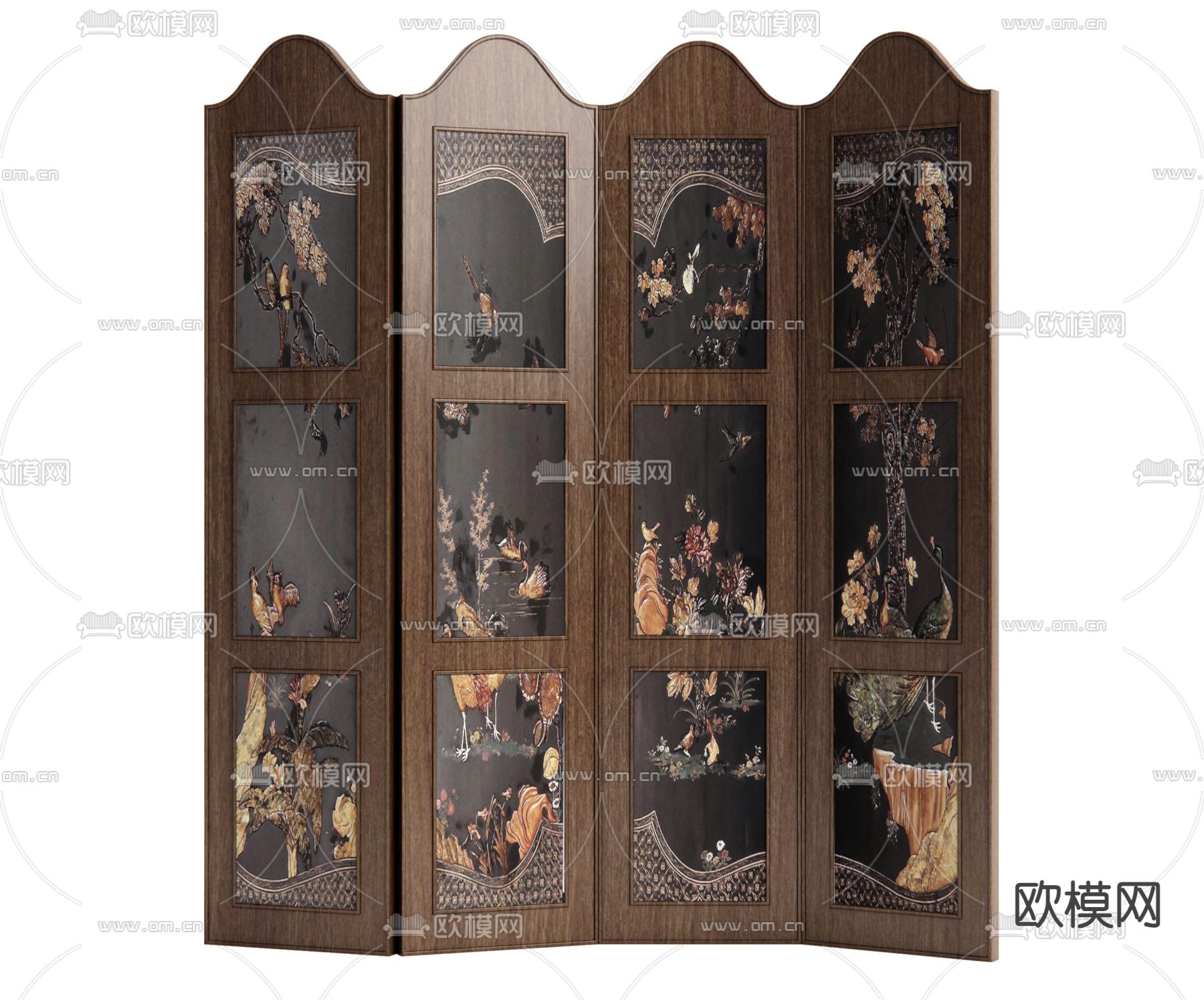 侘寂屏风su模型下载（渲染图1）