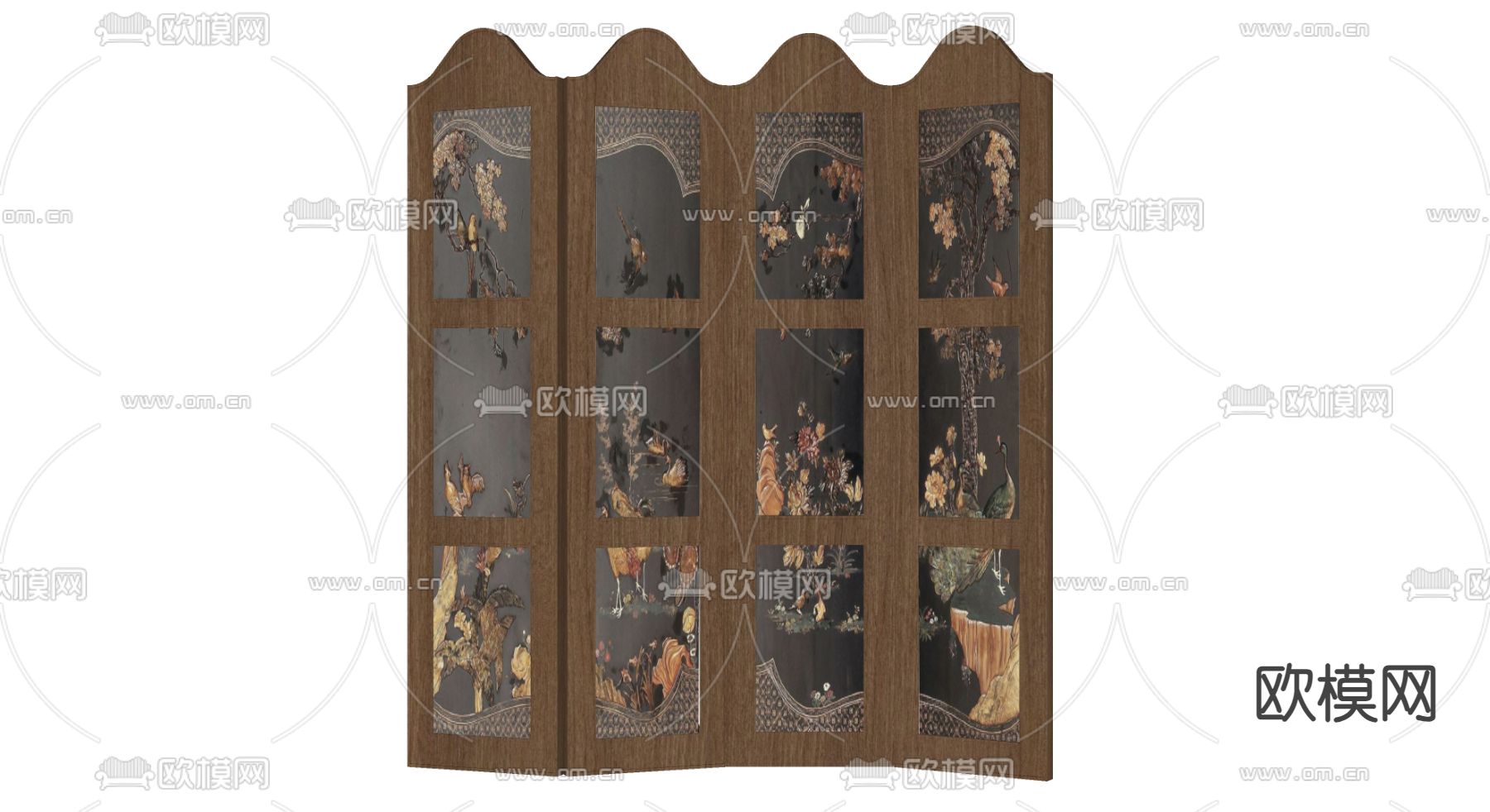 侘寂屏风su模型下载（渲染图2）