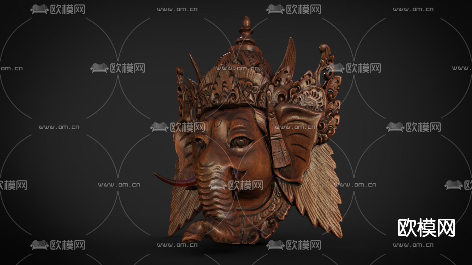 东南亚雕塑su模型下载（渲染图1）