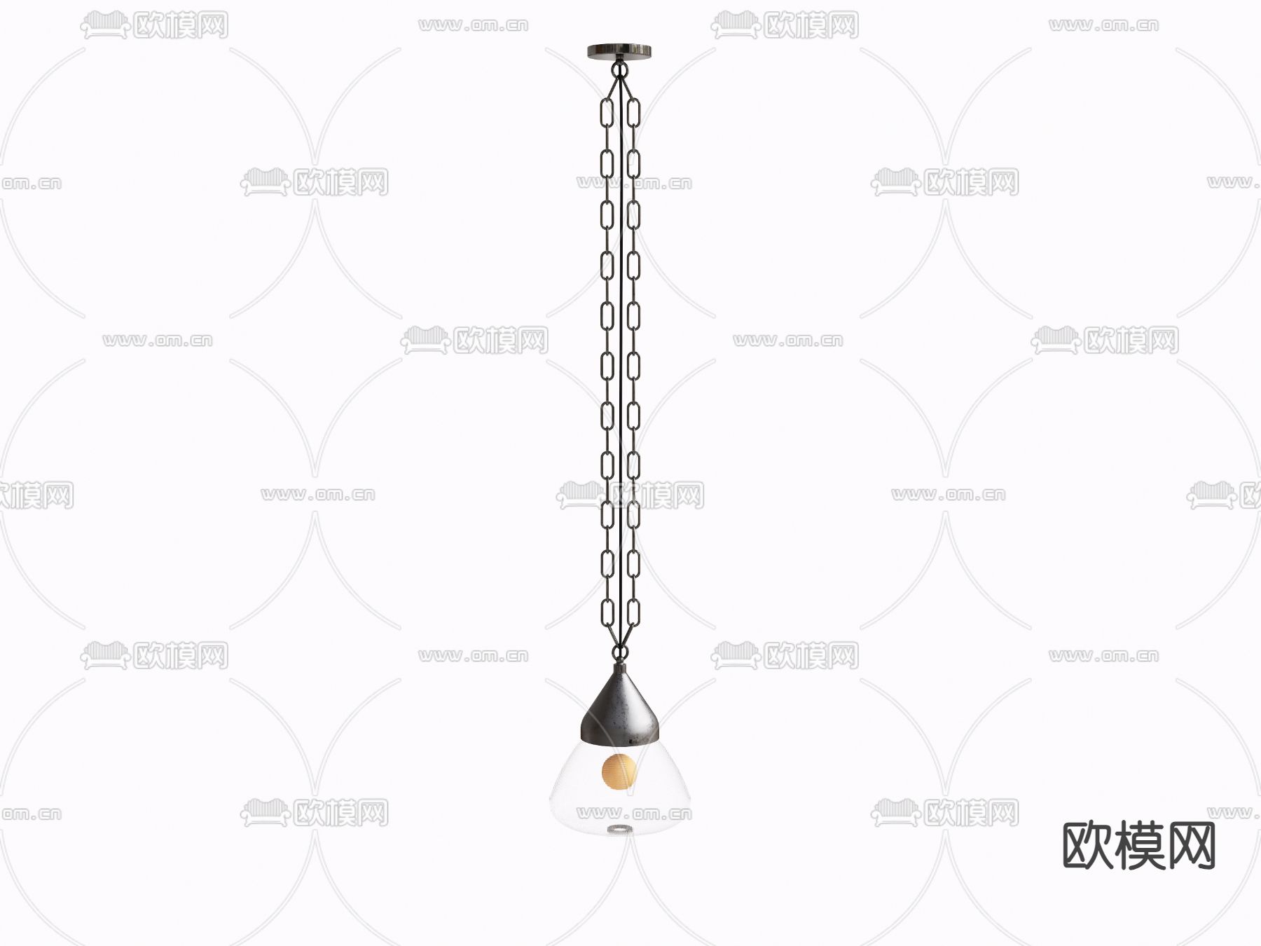 现代吊灯su模型下载（渲染图3）