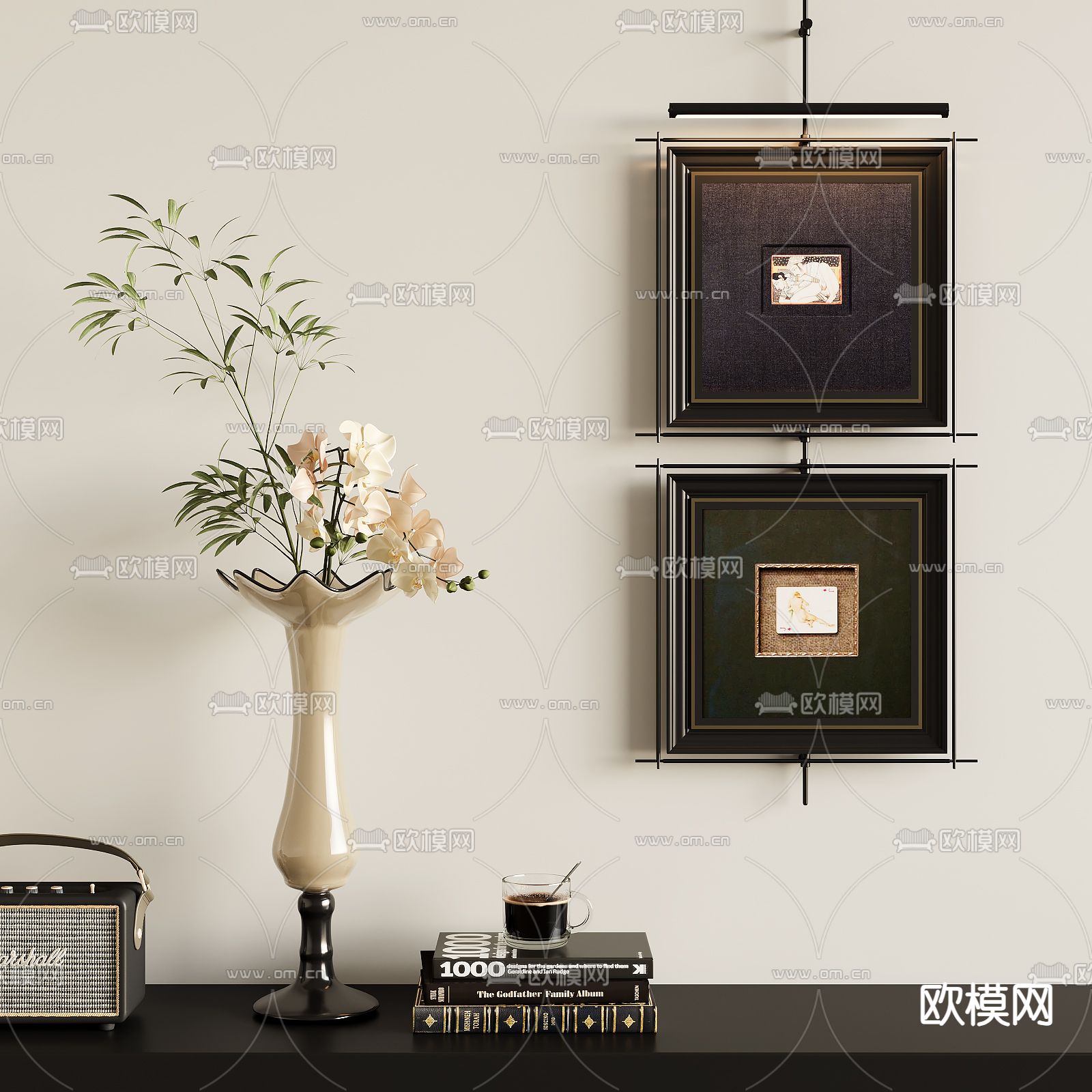 中古风装饰画 抽象画3d模型下载_ID14273564_3dmax免费模型-欧模网