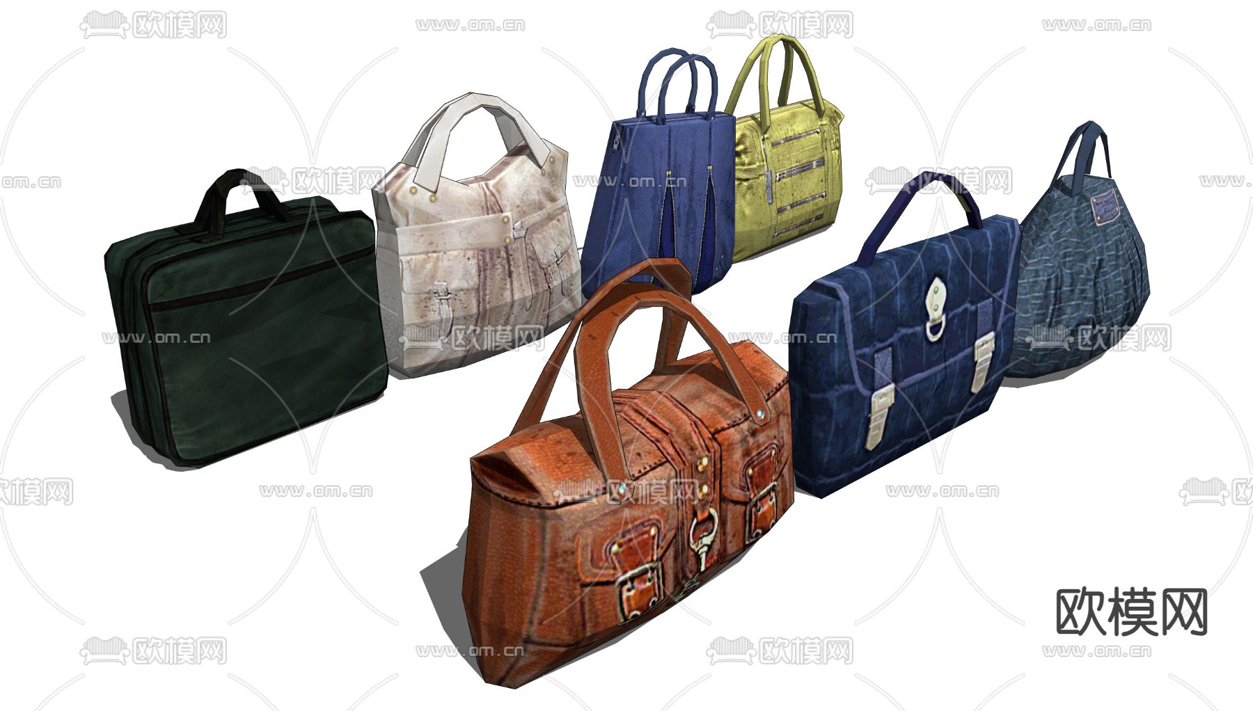 女士手提包su模型下载（渲染图2）