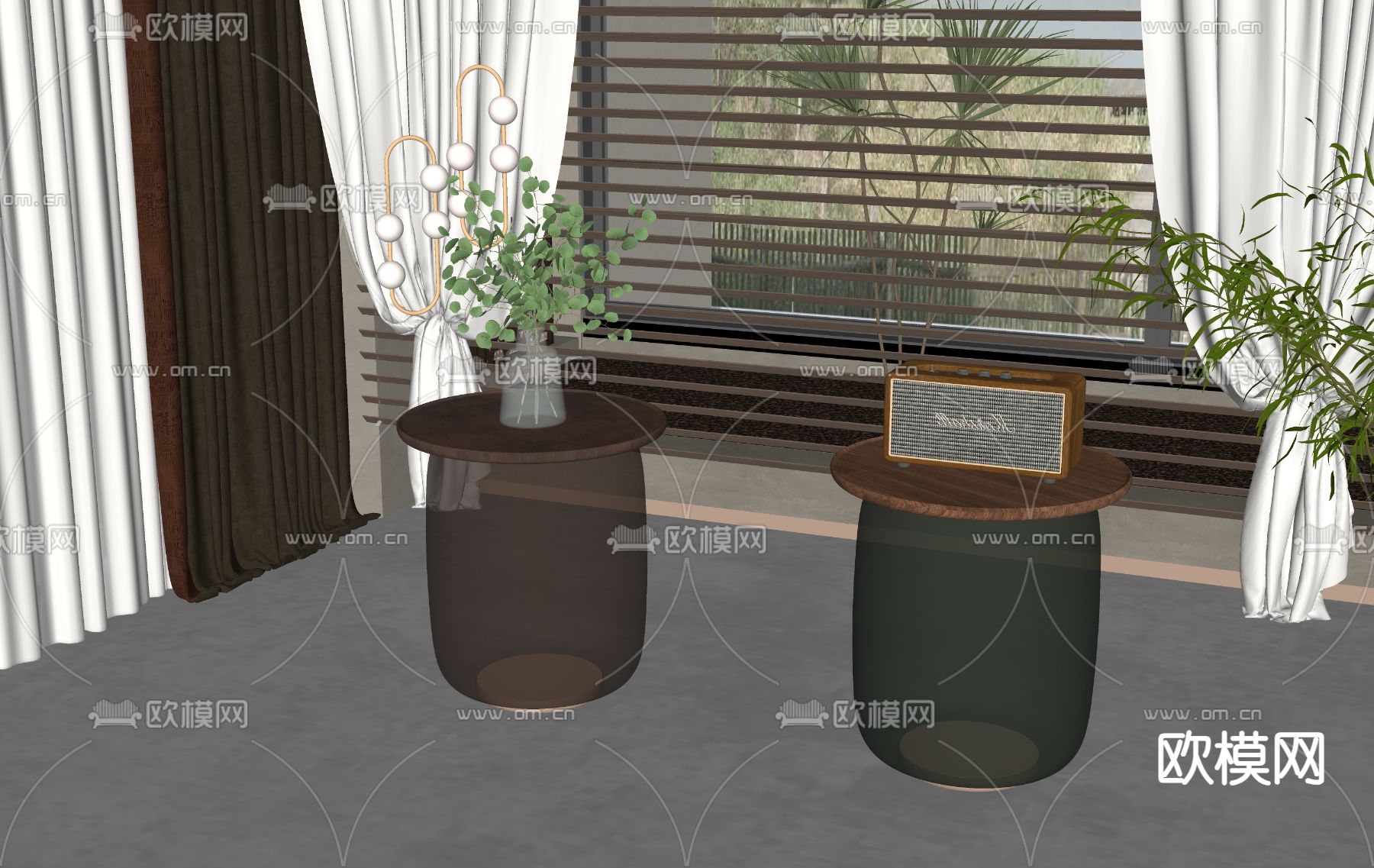 现代边几su模型下载（渲染图2）