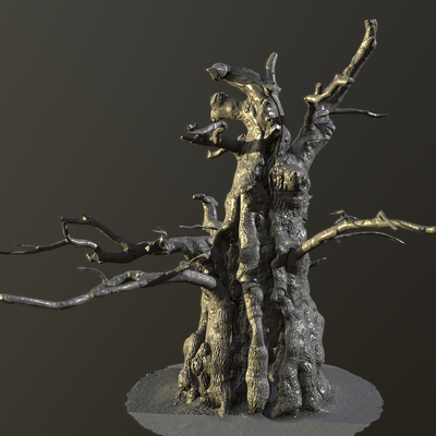  枯树枝 老树桩su模型 