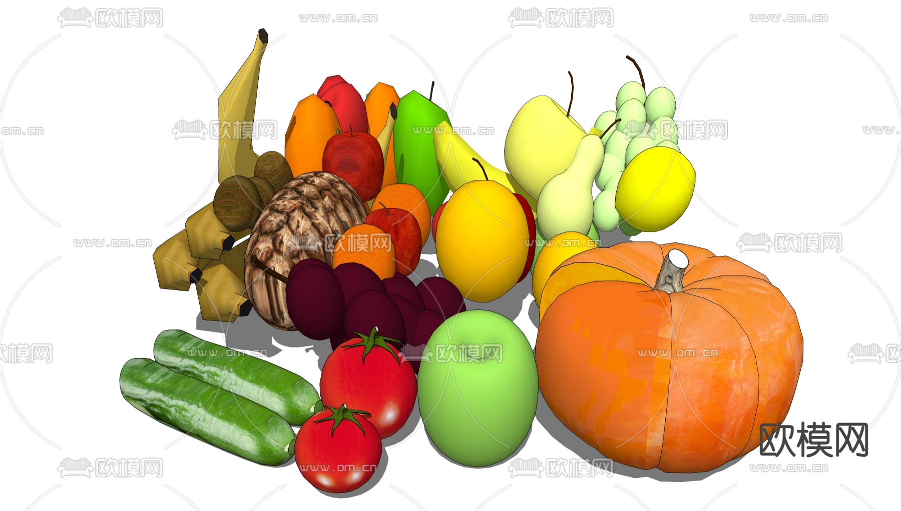 水果蔬菜su模型下载