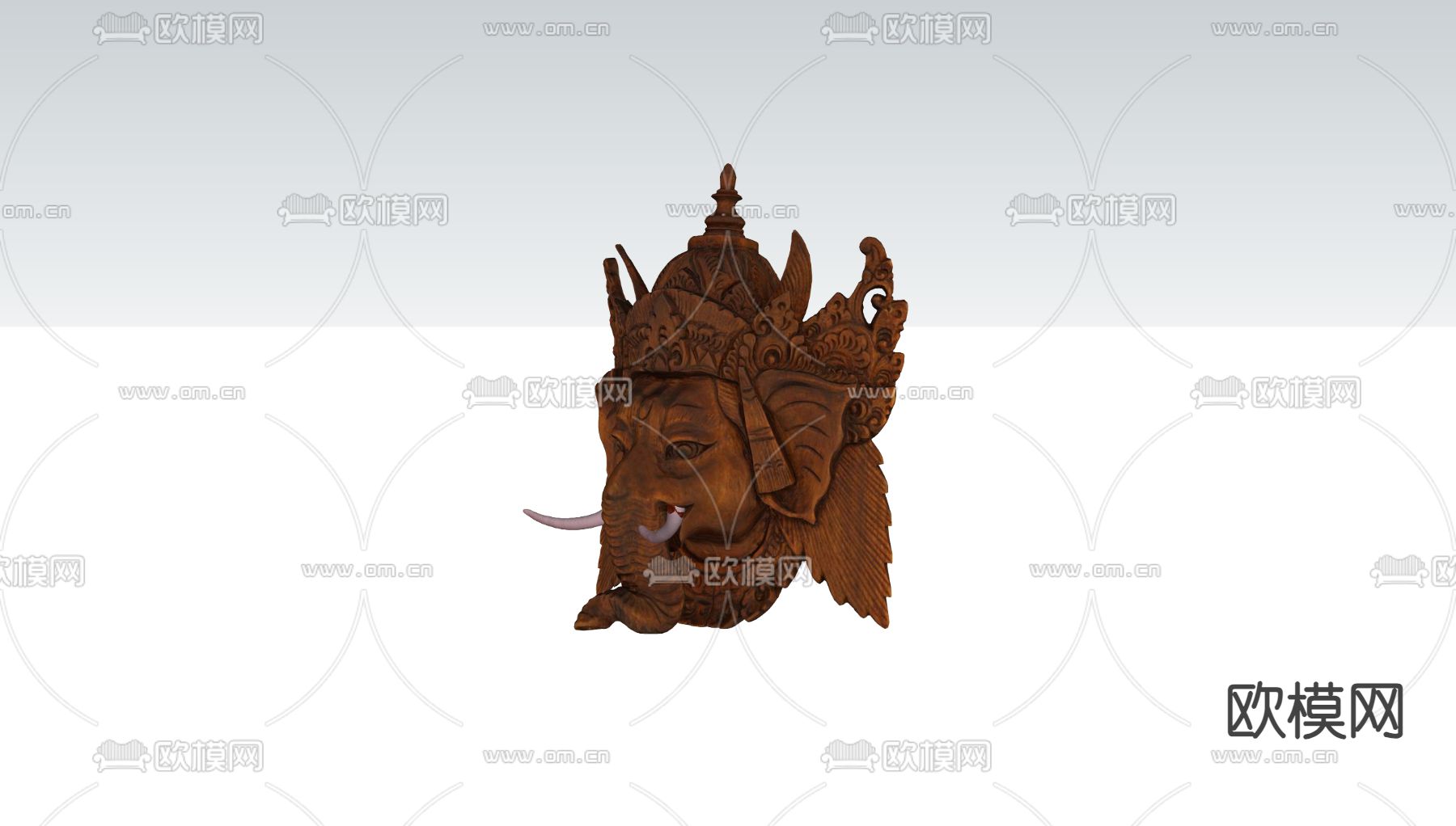 东南亚雕塑su模型下载（渲染图3）