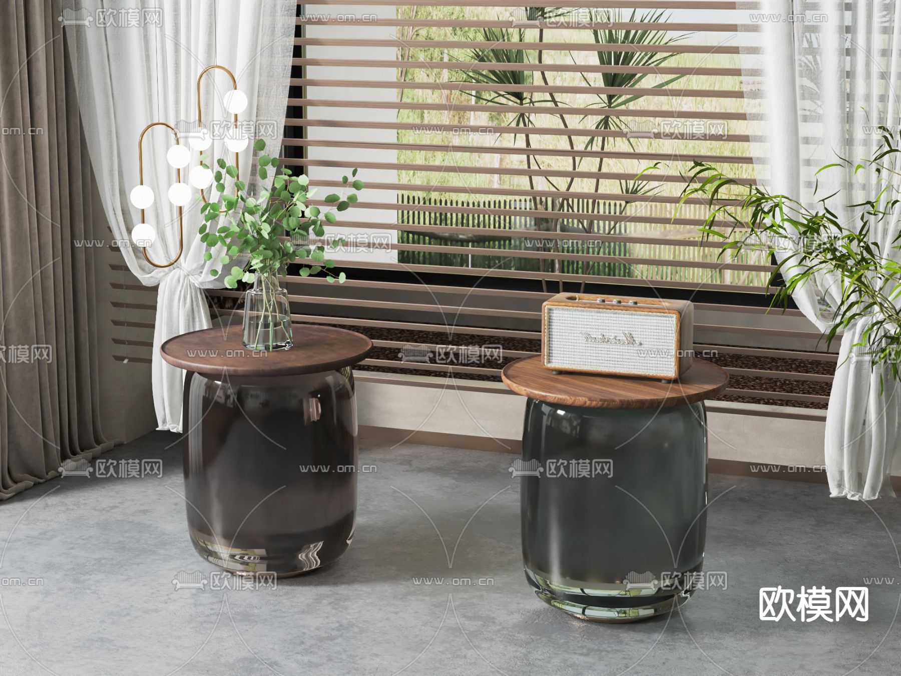 现代边几su模型下载（渲染图1）