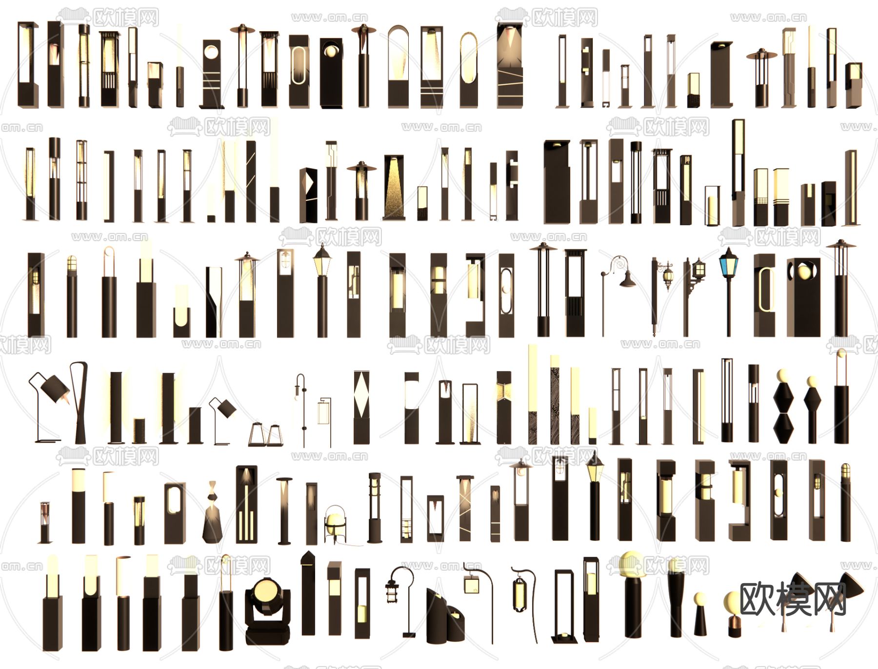 草坪灯 庭院灯 景观灯3d模型下载