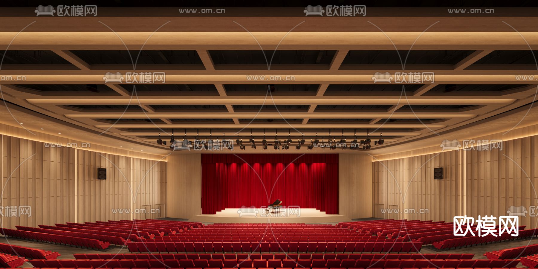 剧院 演艺厅3d模型下载（渲染图1）