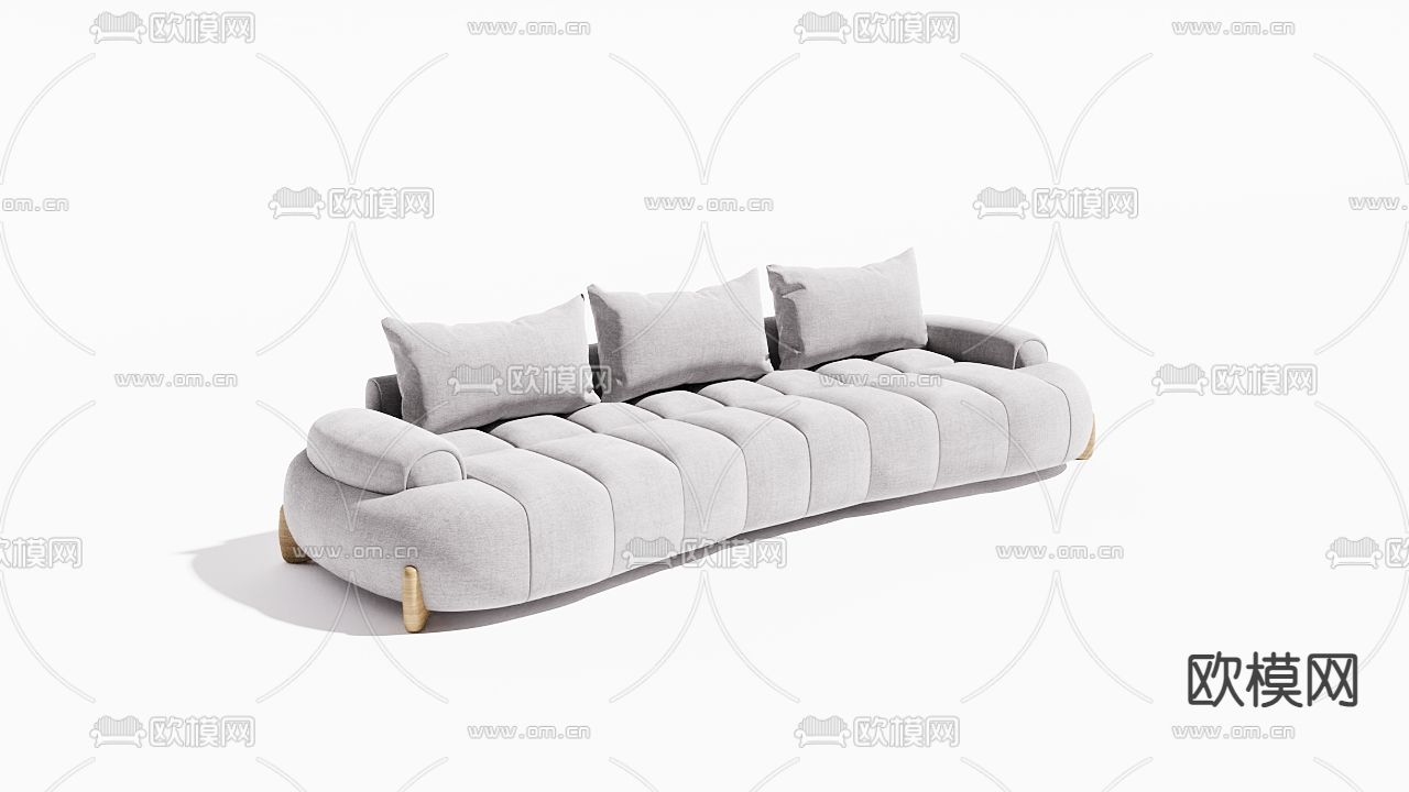 现代多人沙发3d模型下载