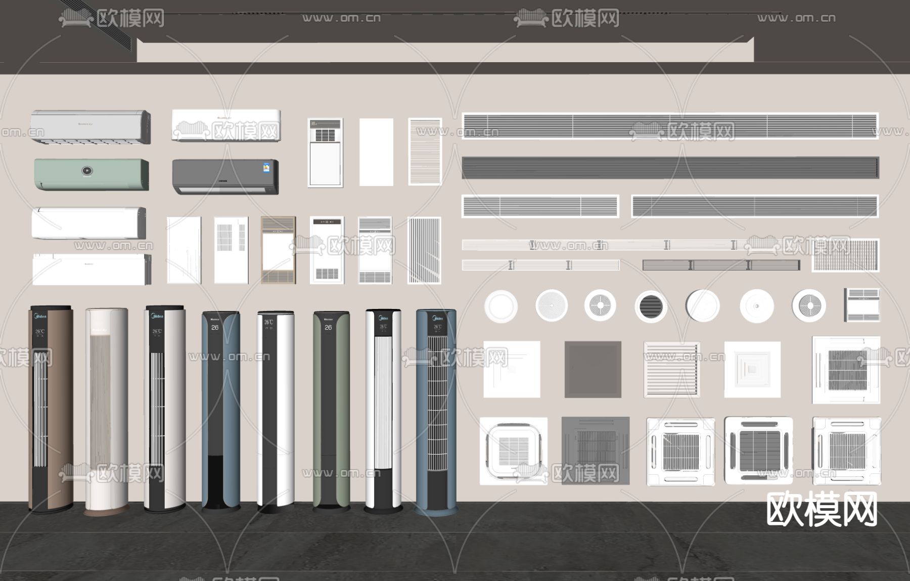 空调 中央空调su模型下载（渲染图2）
