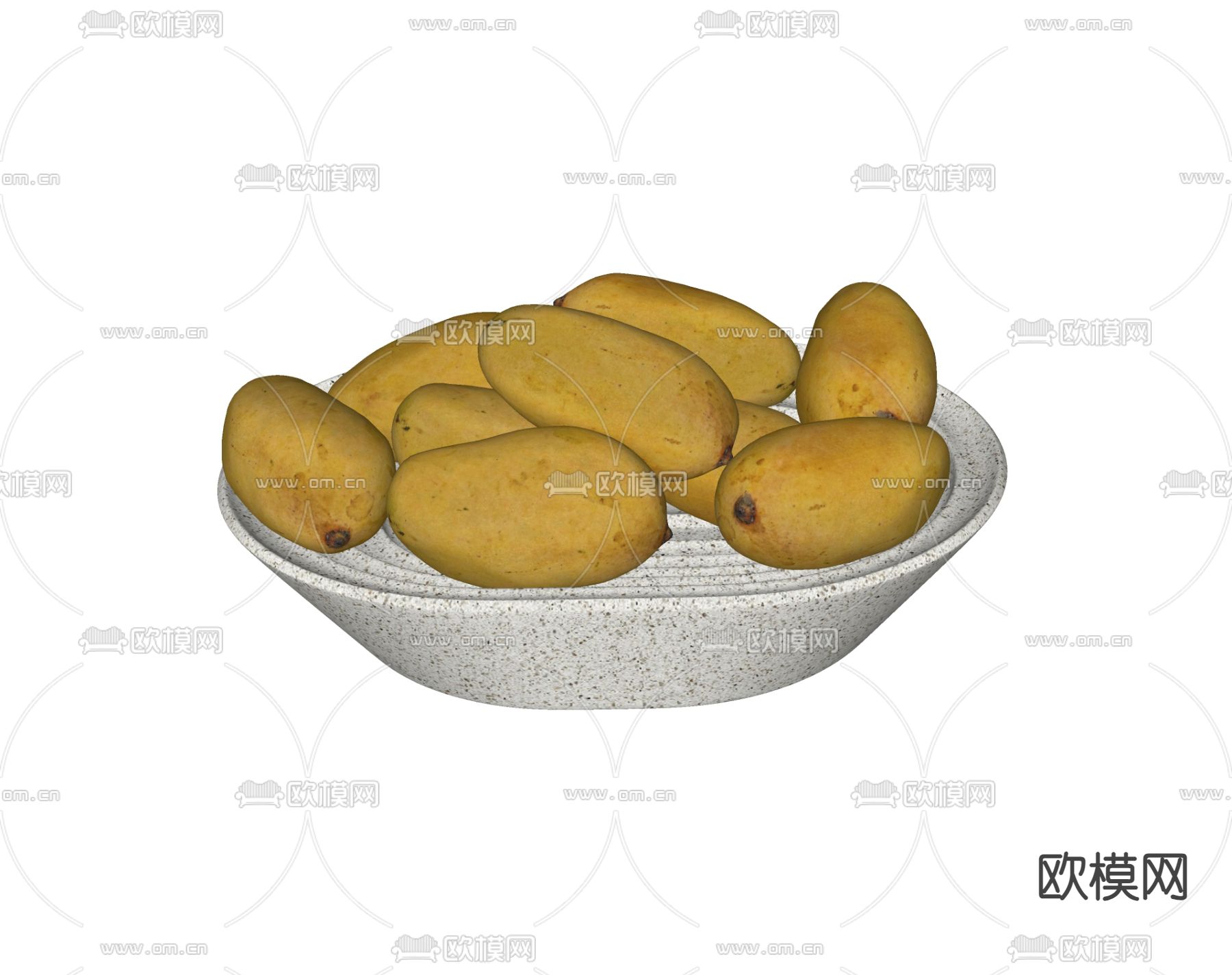 水果果盘 芒果su模型下载（渲染图2）