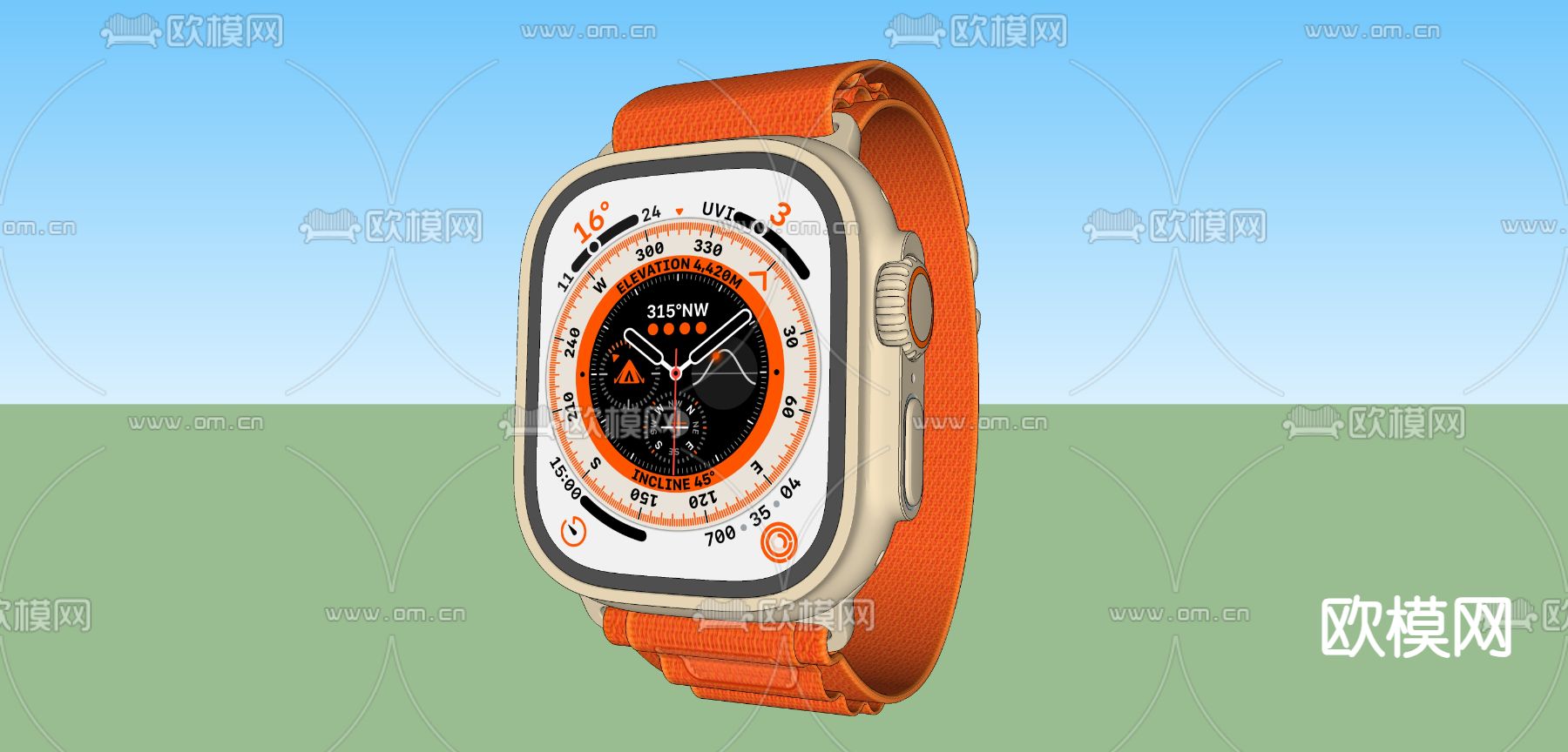 智能手表su模型下载（渲染图2）