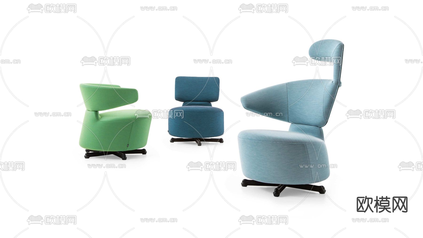 Cassina沙发椅 休闲椅3d模型下载（渲染图1）