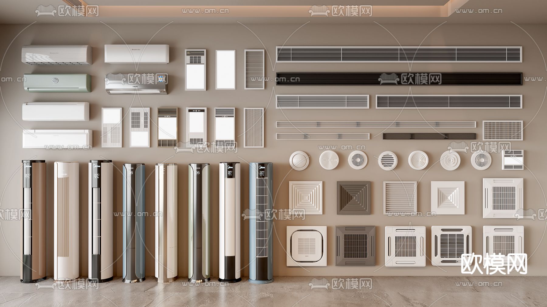 空调 中央空调su模型下载（渲染图1）