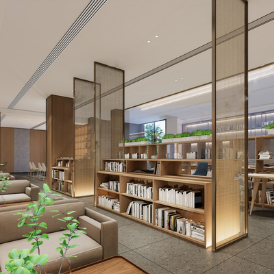  现代书吧su模型 