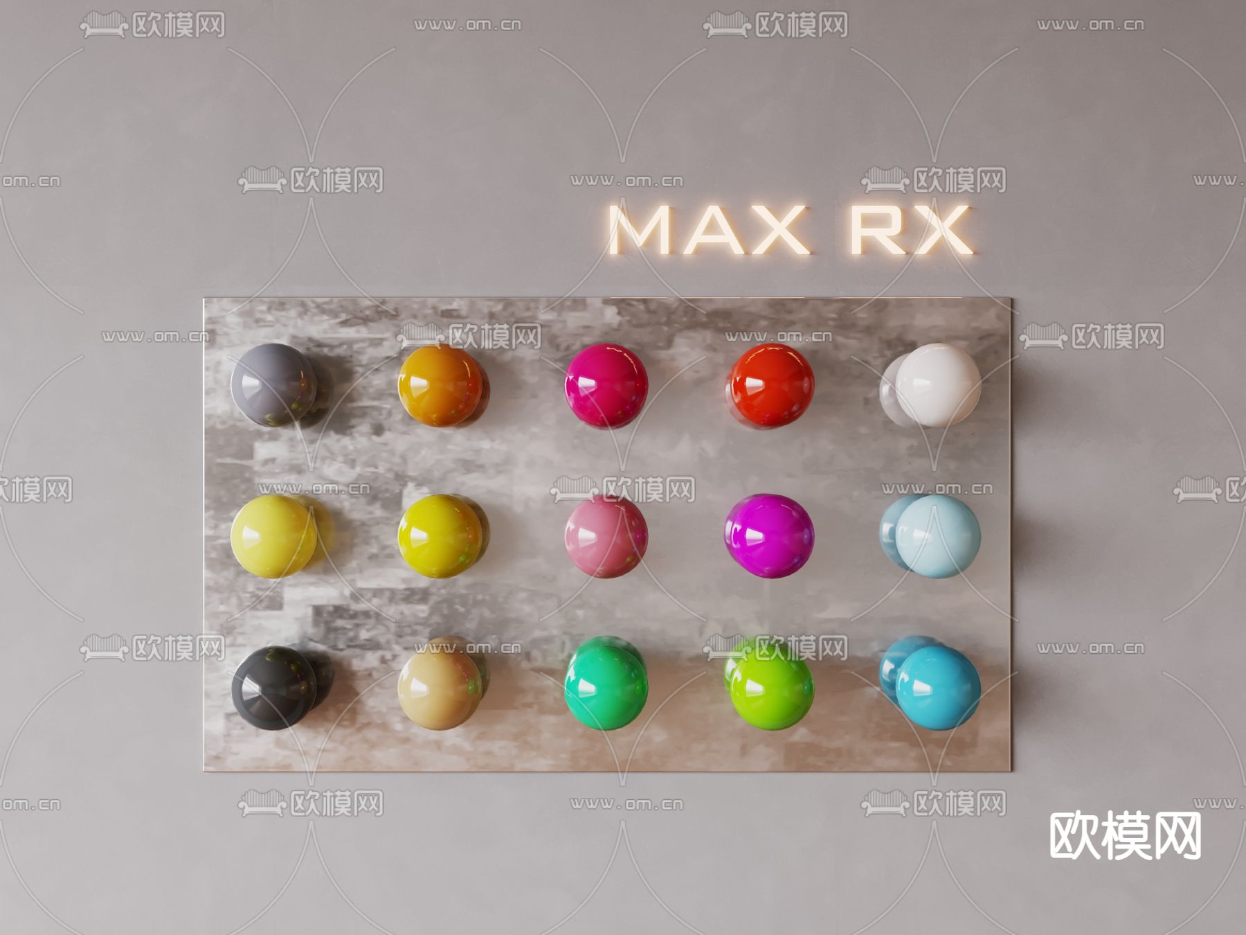 孟菲斯墙饰 立体挂饰3d模型下载