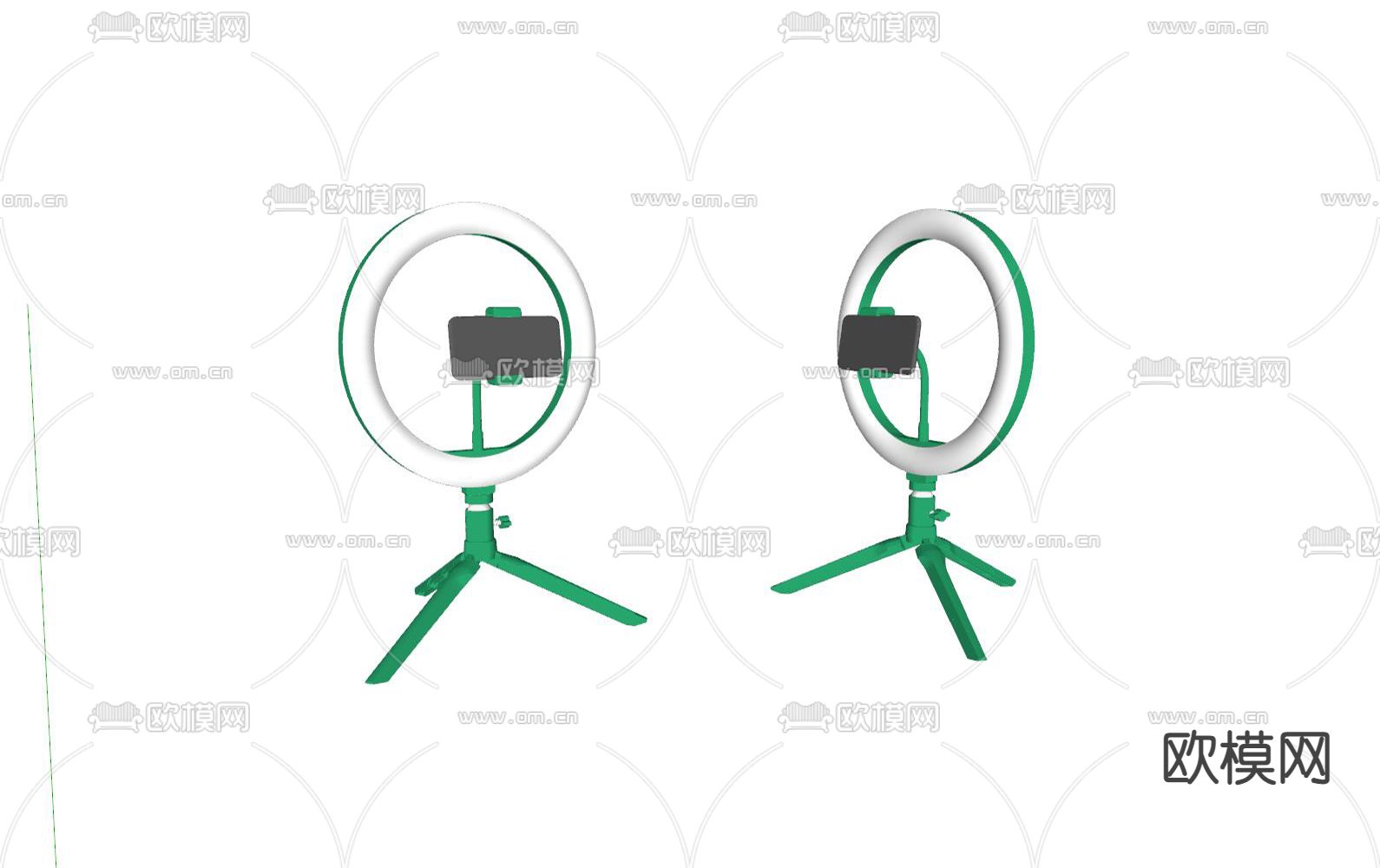 直播灯 美颜灯 灯具su模型下载（渲染图2）