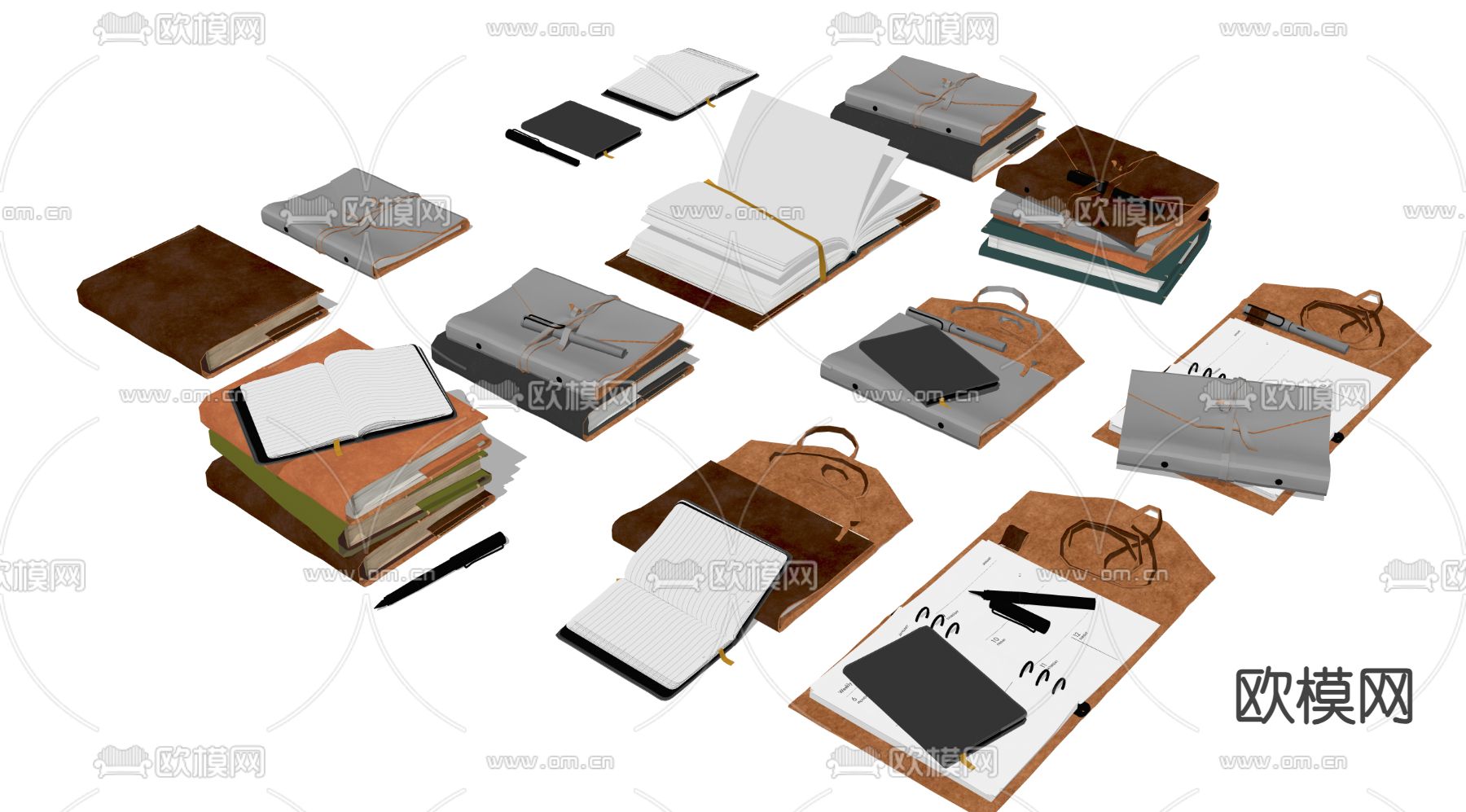 牛皮记事本su模型下载（渲染图3）