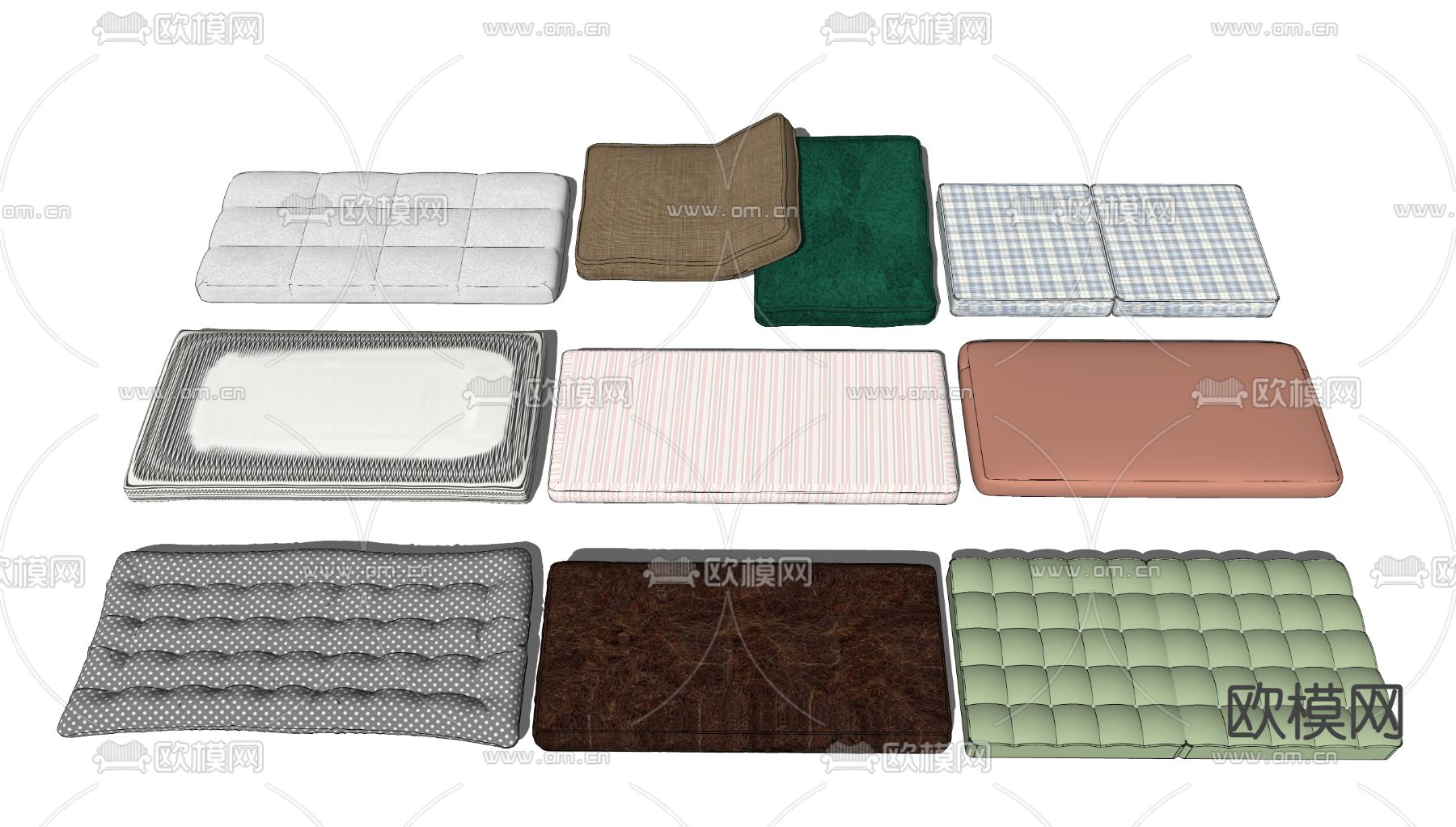 沙发坐垫 垫子su模型下载（渲染图1）