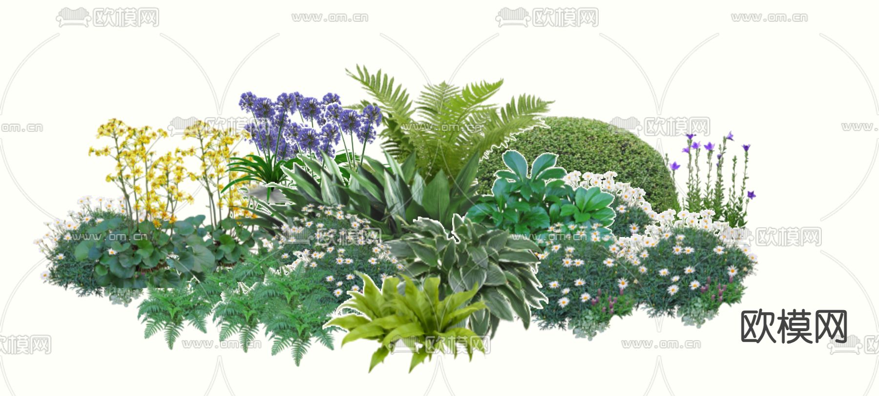 植物花卉 植物堆su模型下载（渲染图2）