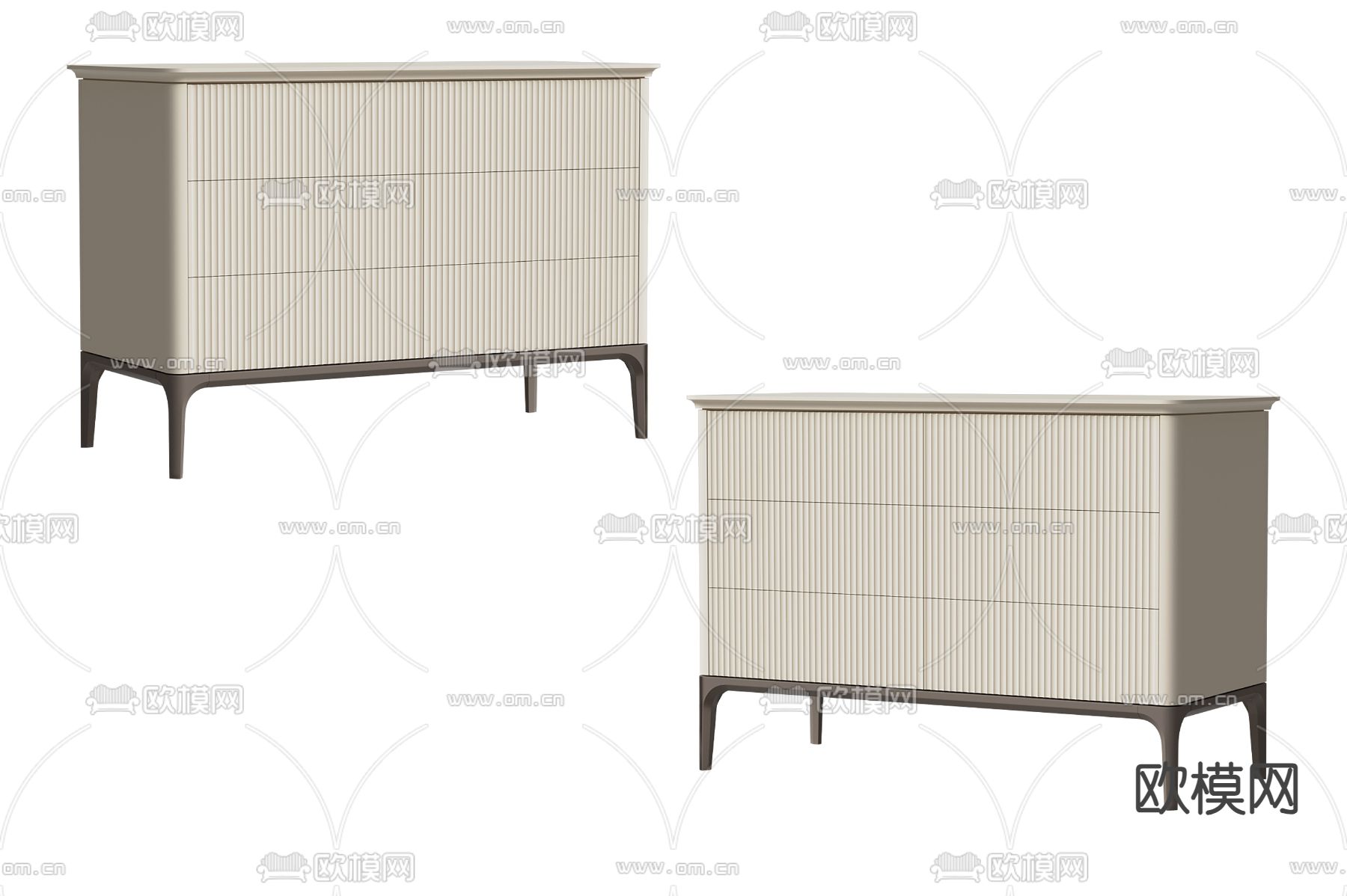 北欧边柜 斗柜3d模型下载