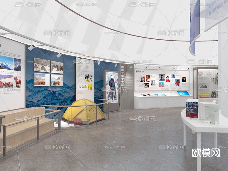 登山运动博物馆3d模型下载(渲染图2)