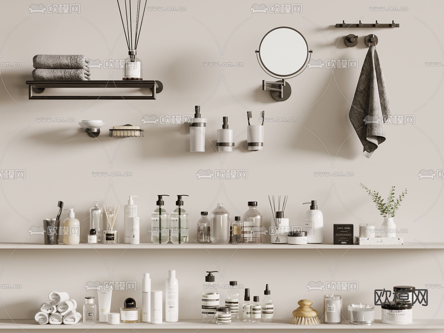 洗涤用品 沐浴露 香薰3d模型下载