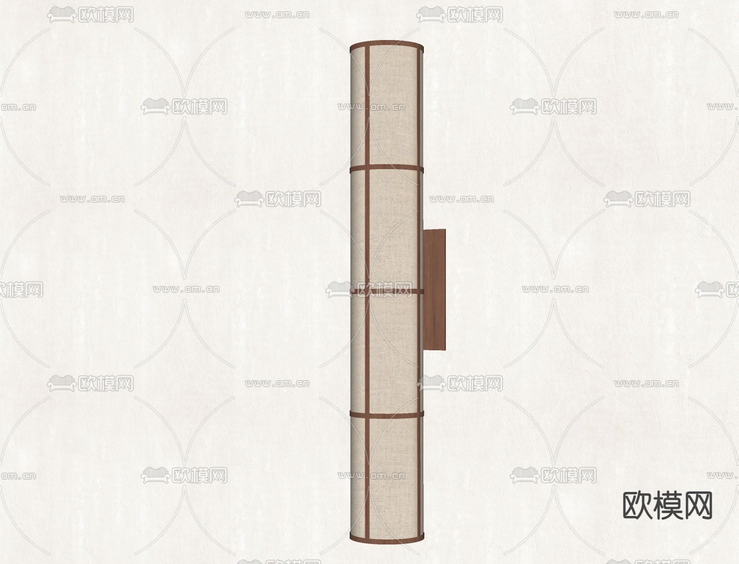 现代壁灯 藤编壁灯su模型下载（渲染图2）