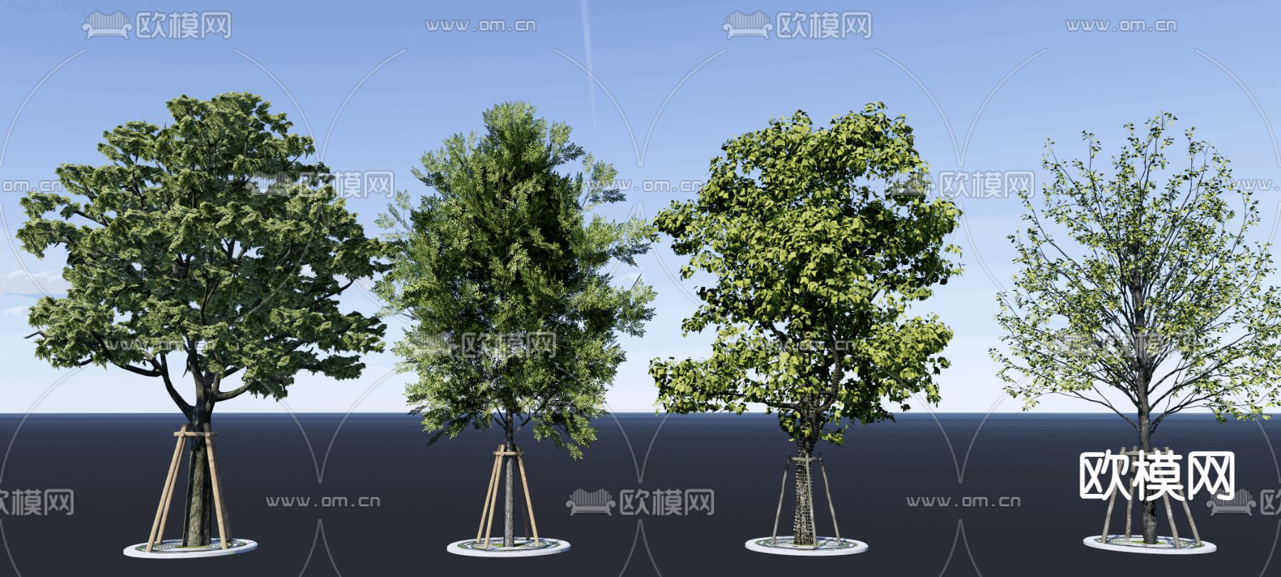 景观树su模型下载