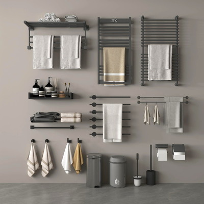  卫浴用品 卫浴小件 毛巾架su模型 