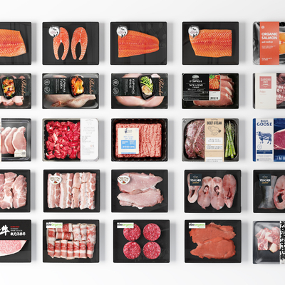  鱼肉 食品su模型 