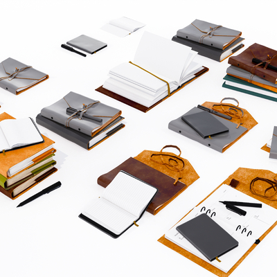  牛皮记事本su模型 