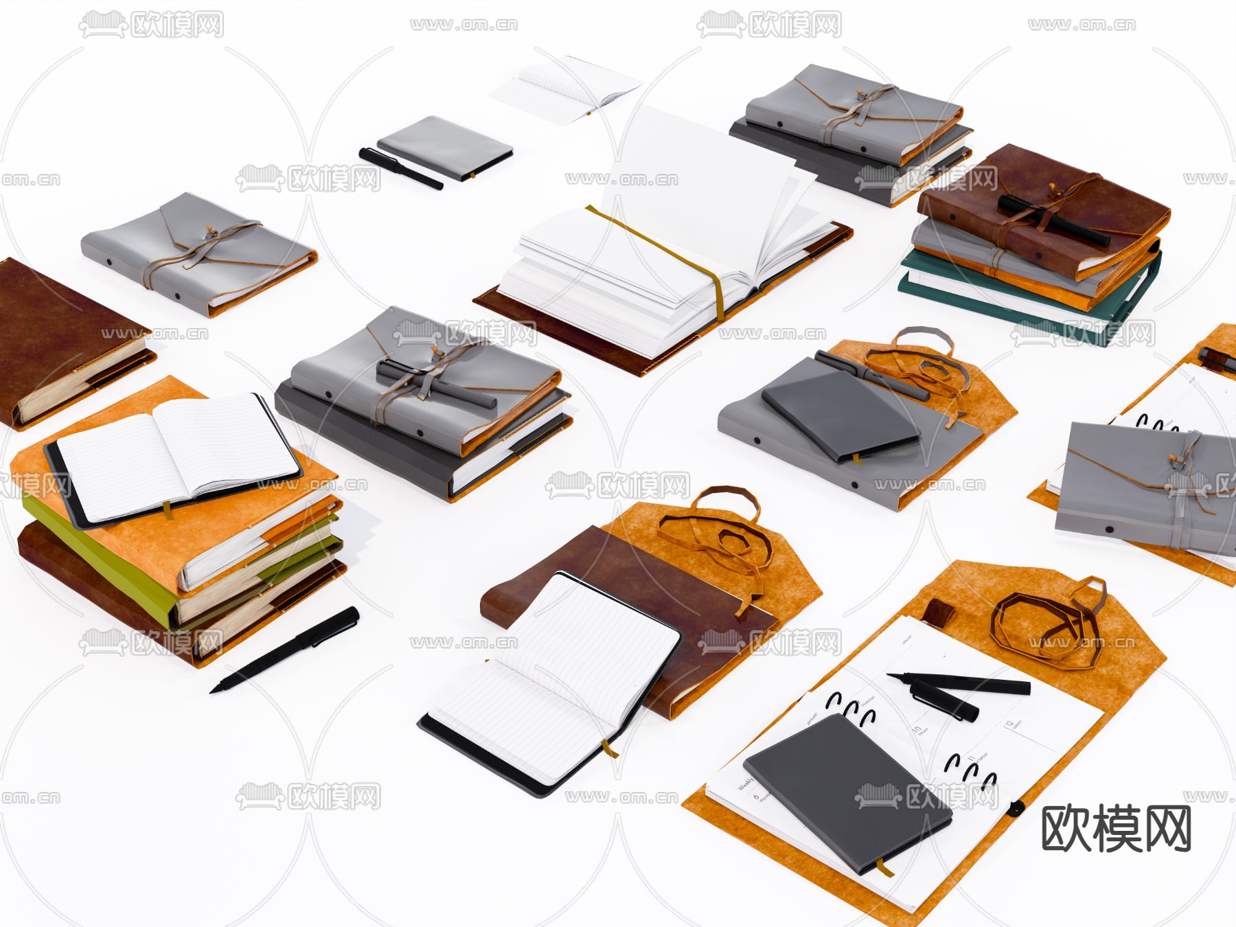 牛皮记事本su模型下载（渲染图1）