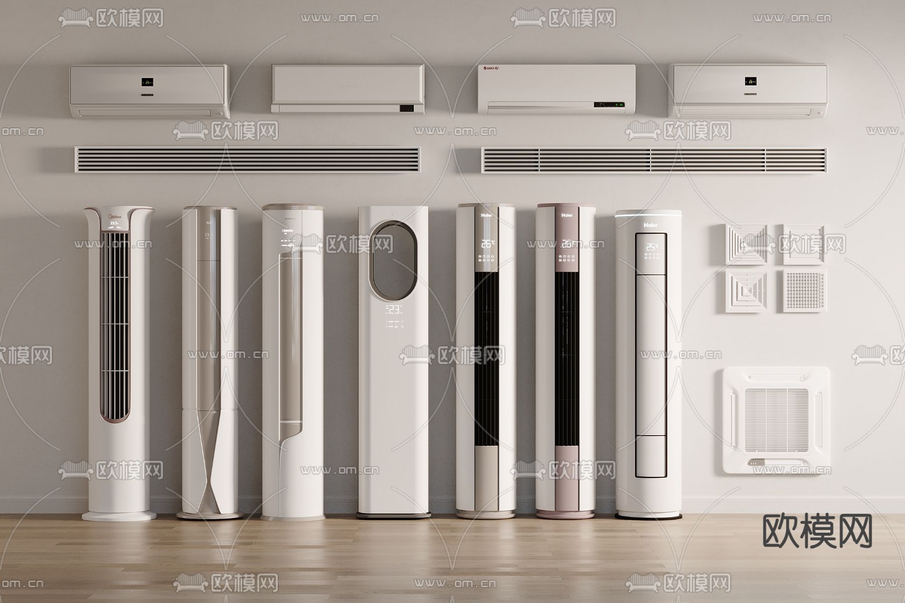 空调su模型下载（渲染图1）