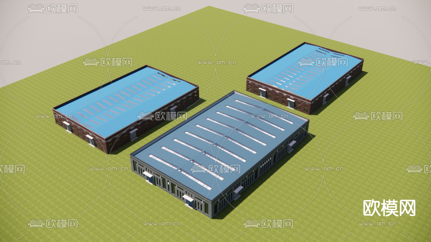 油厂 厂房su模型下载（渲染图1）