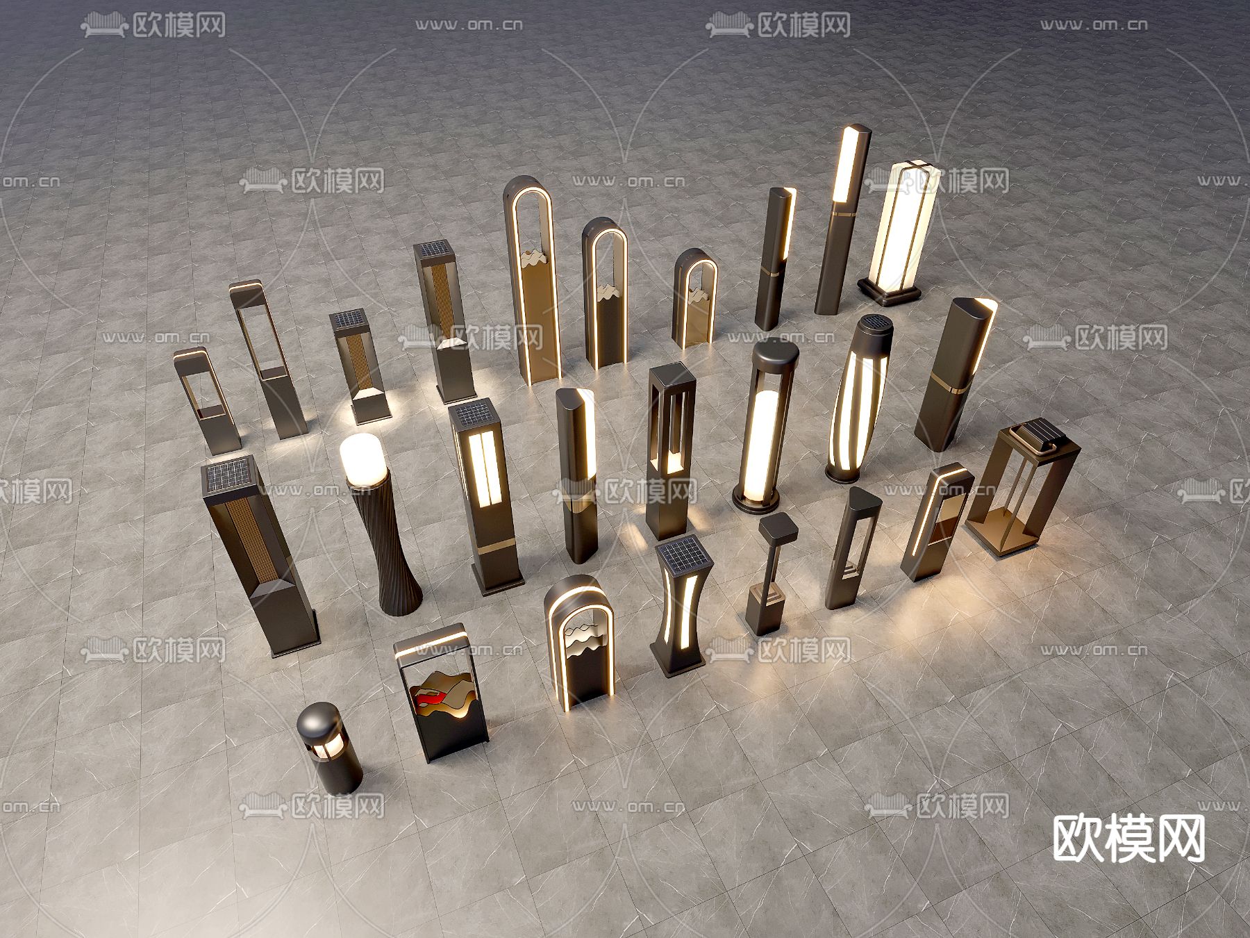 景观灯 户外灯 草坪灯 路灯3d模型下载