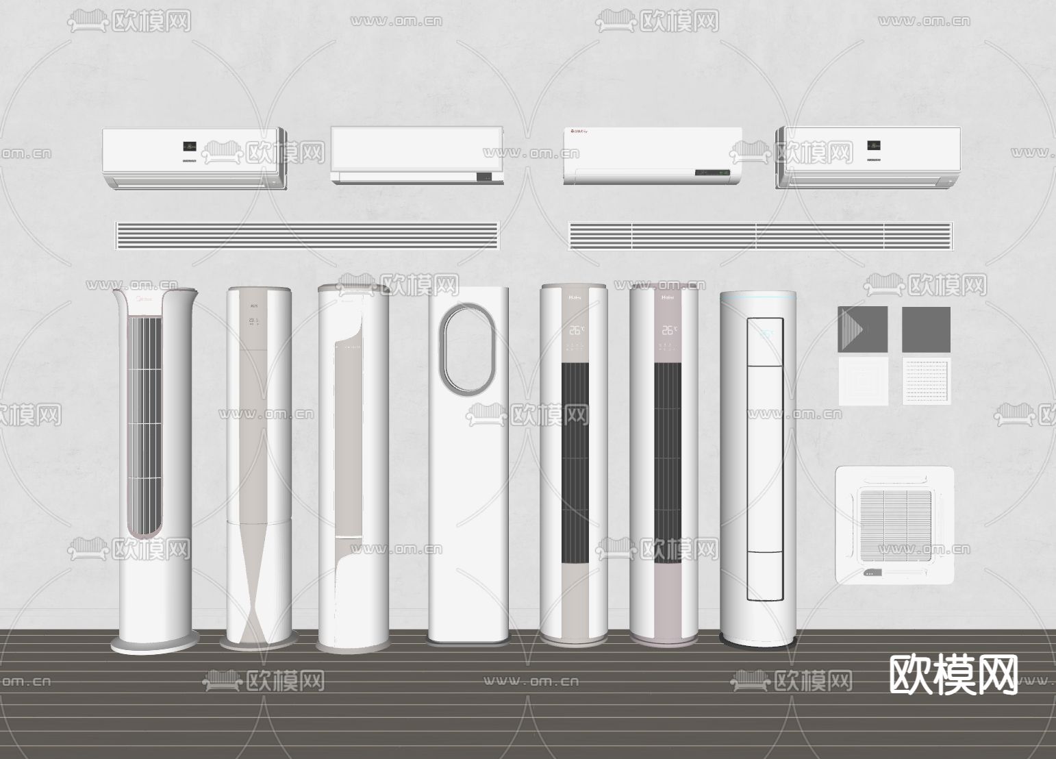 空调su模型下载（渲染图2）