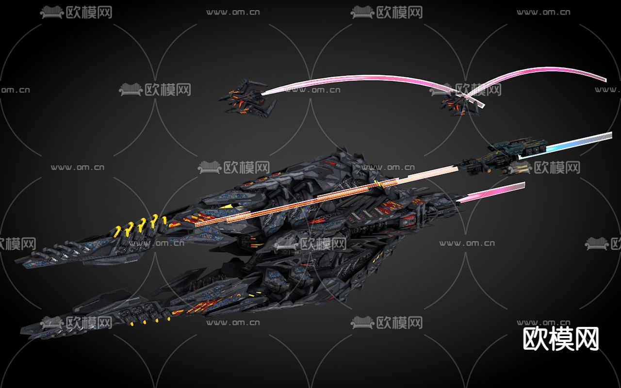 科幻飞行器 宇宙飞船 外星战舰3d模型下载