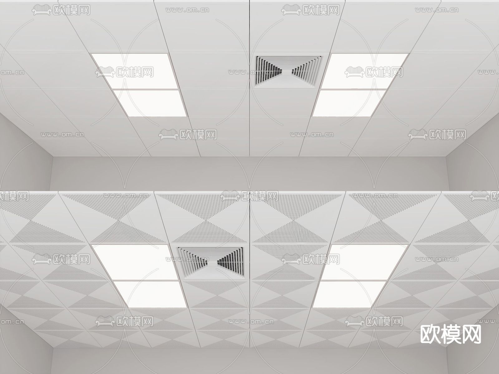 集成吊顶su模型下载（渲染图1）