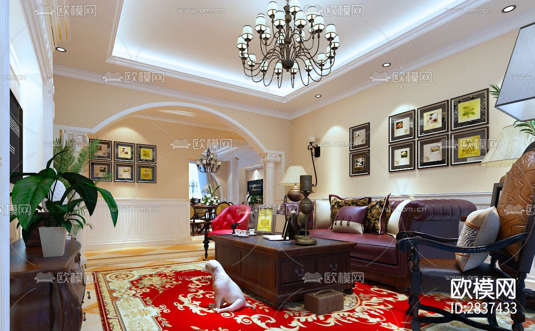 新能源新城市花园cad施工图下载（渲染图6）