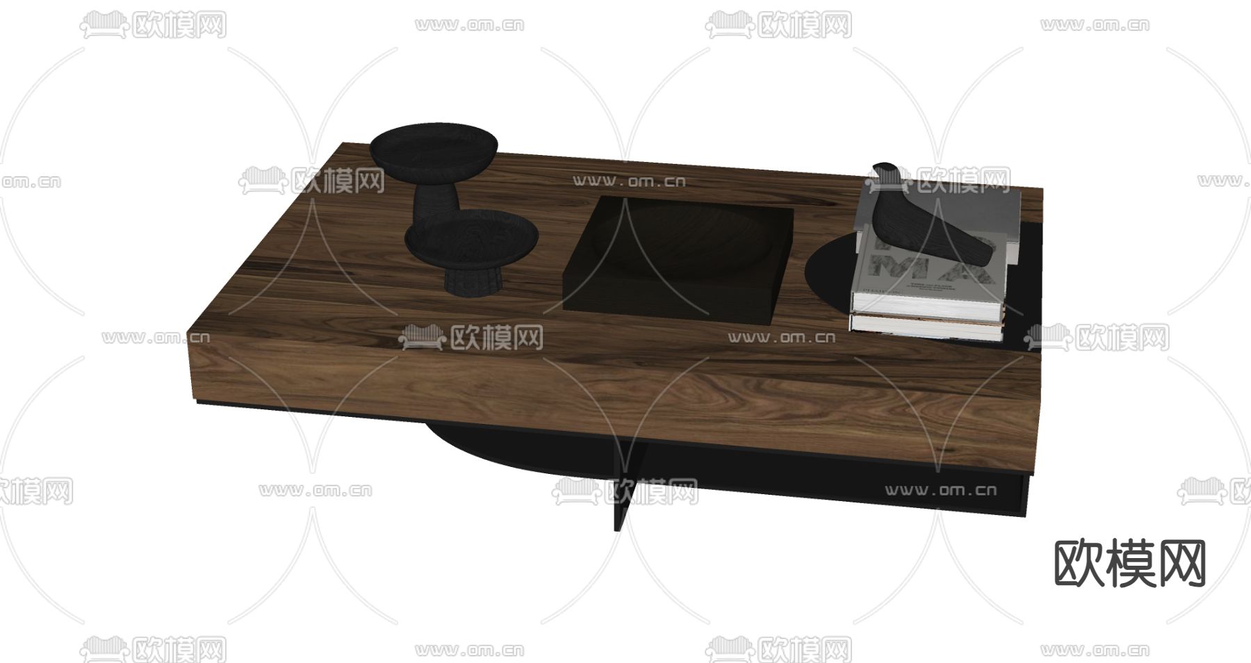 中古风茶几su模型下载（渲染图2）