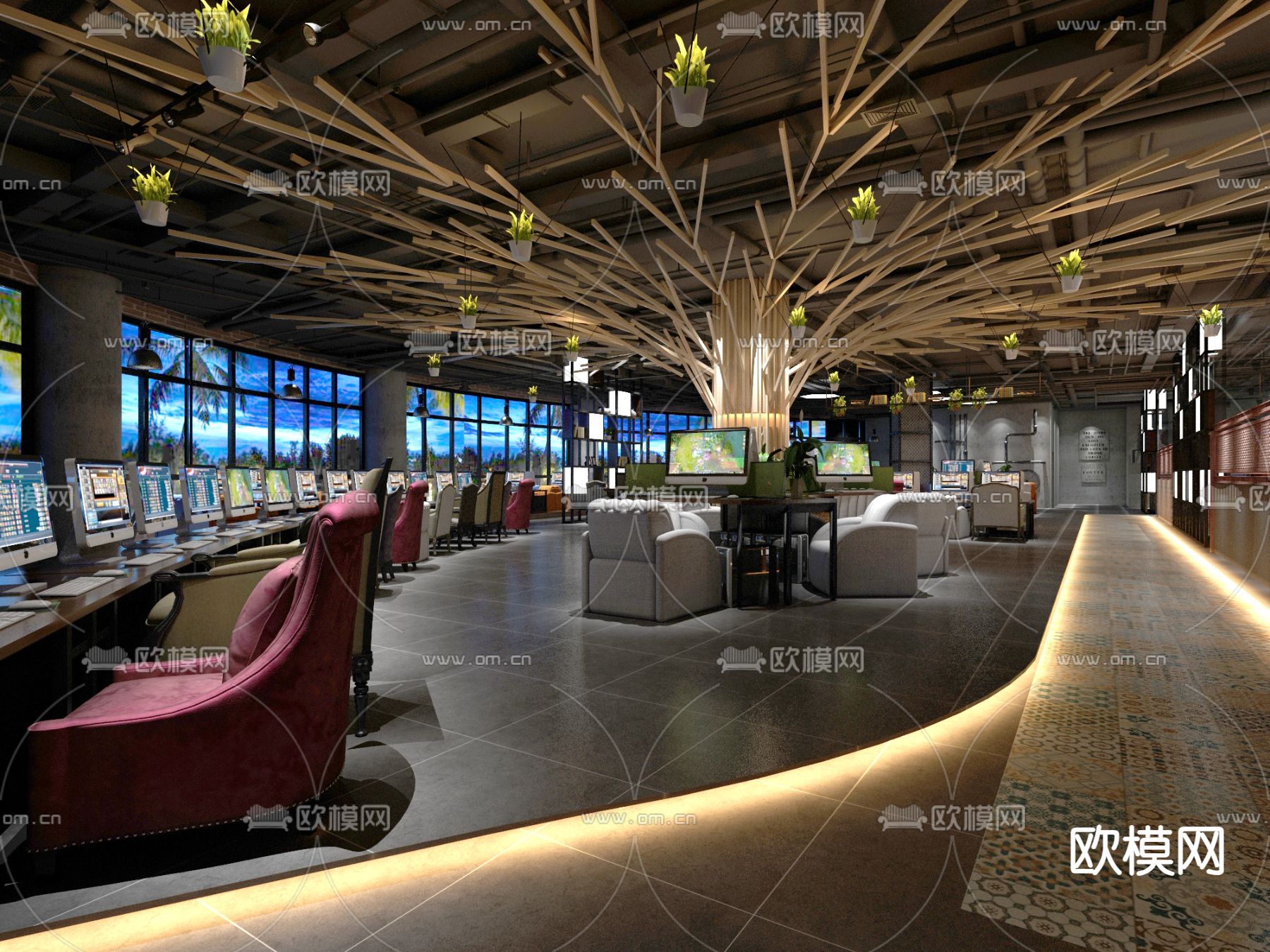 网吧 网咖3d模型下载
