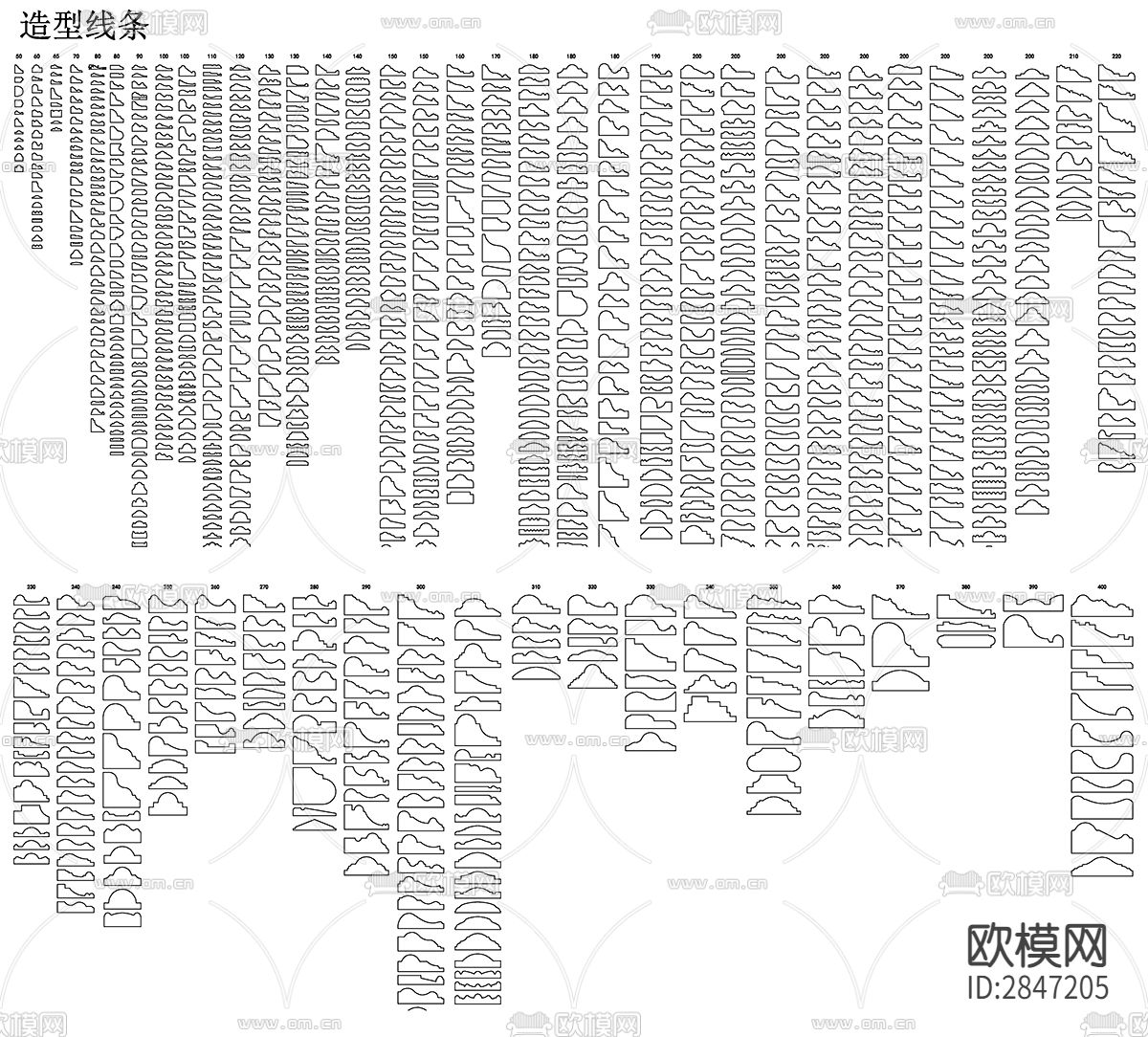 线条线型室内设计CAD施工图下载（渲染图4）