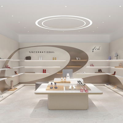  现代服装鞋店su模型 