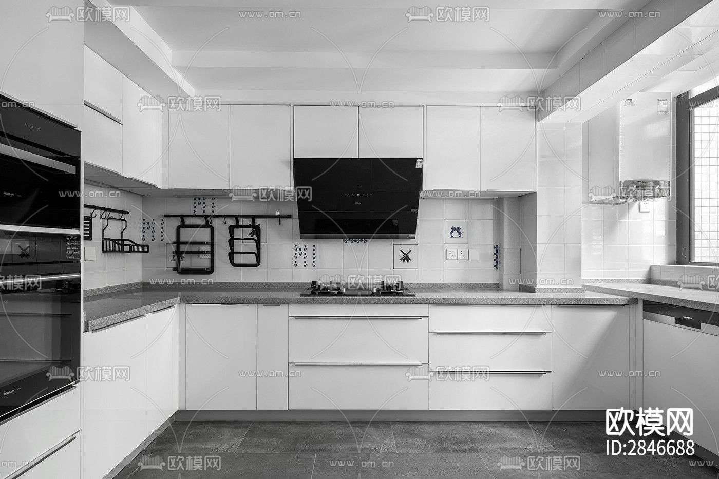 现代风雅钱塘 cad施工图下载（渲染图5）