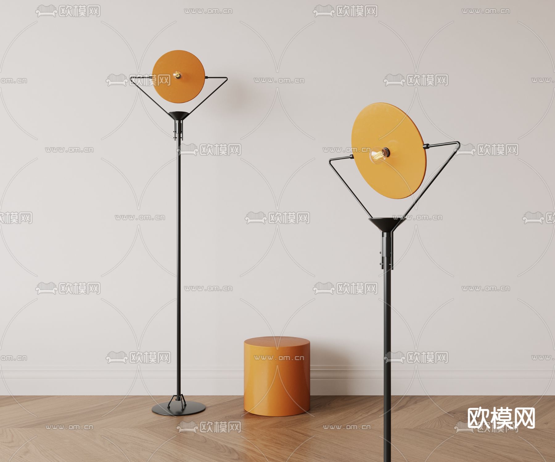 侘寂落地灯3d模型下载
