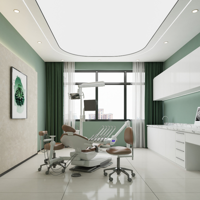  牙科诊室 口腔医院su模型 