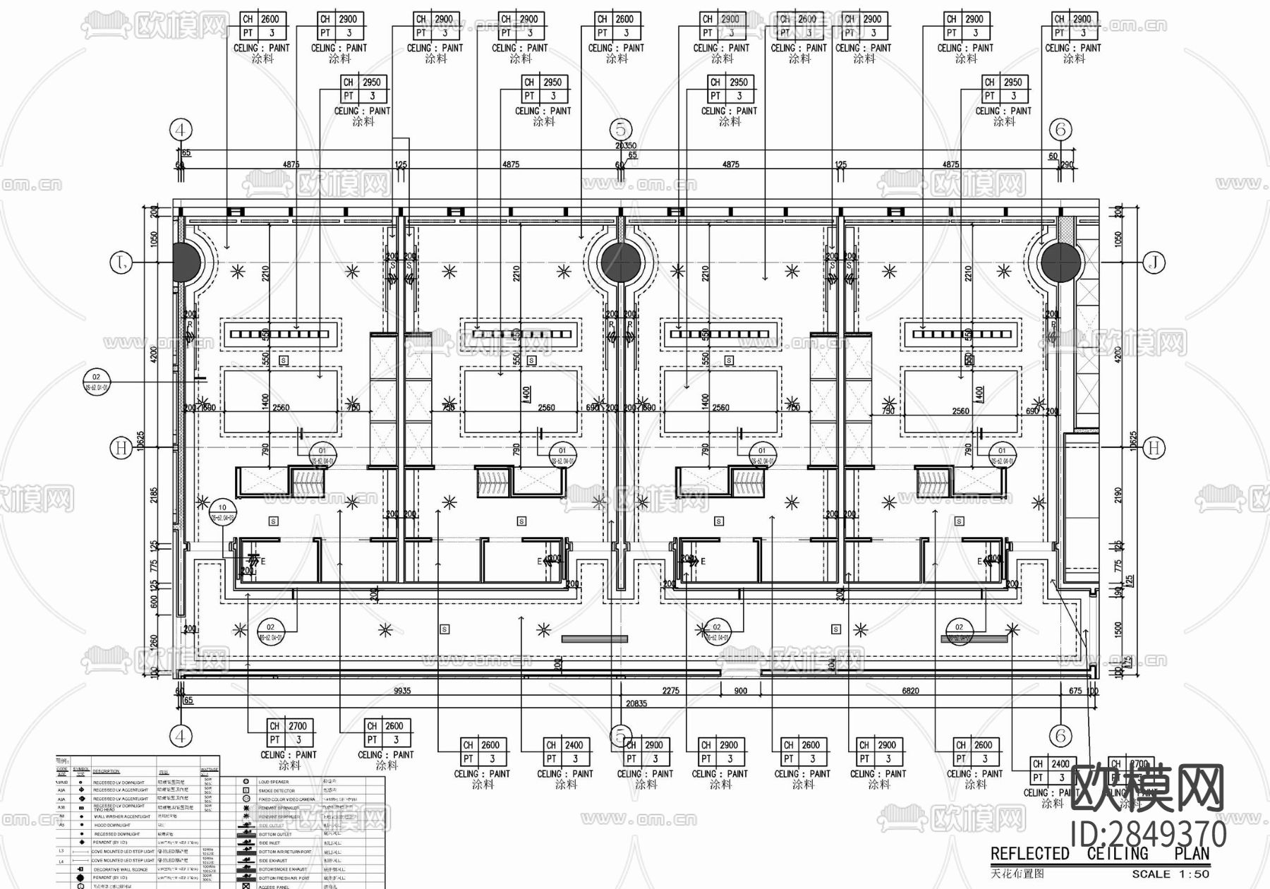 美容院cad平面布置图下载（渲染图2）